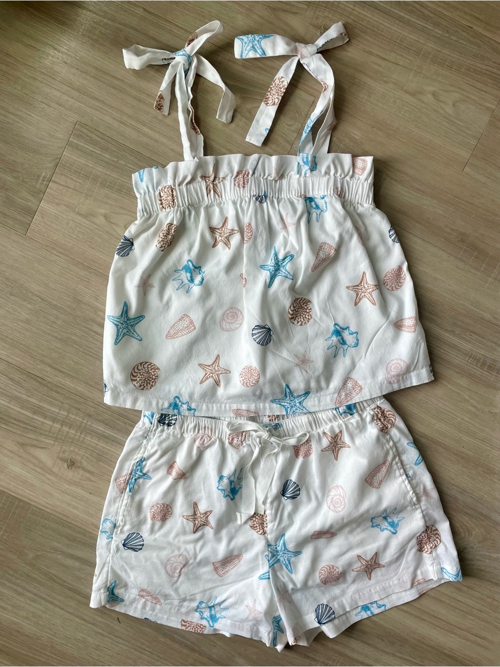 LOFT 100% cotton seashell pajama set